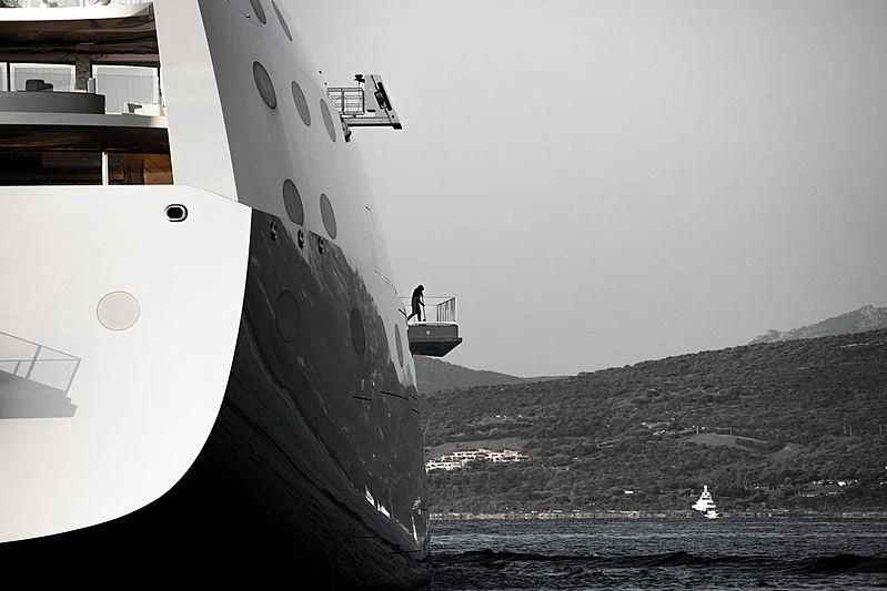 a black and white photo of a ship on the water aboard SAILING YACHT A Yacht for Sale