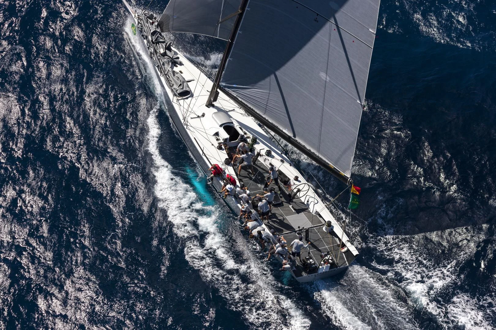 a group of people on a snowy mountain aboard PROSPECTOR Yacht for Sale