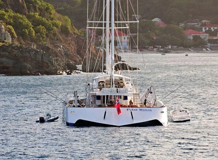 a boat sailing on the water aboard PILAR ROSSI Yacht for Sale