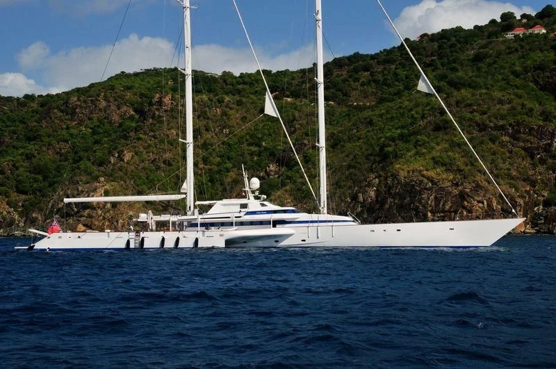 a white boat on the water aboard PILAR ROSSI Yacht for Sale