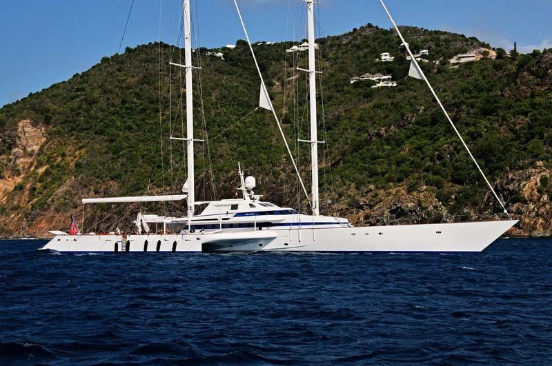 a white boat in the water aboard PILAR ROSSI Yacht for Sale