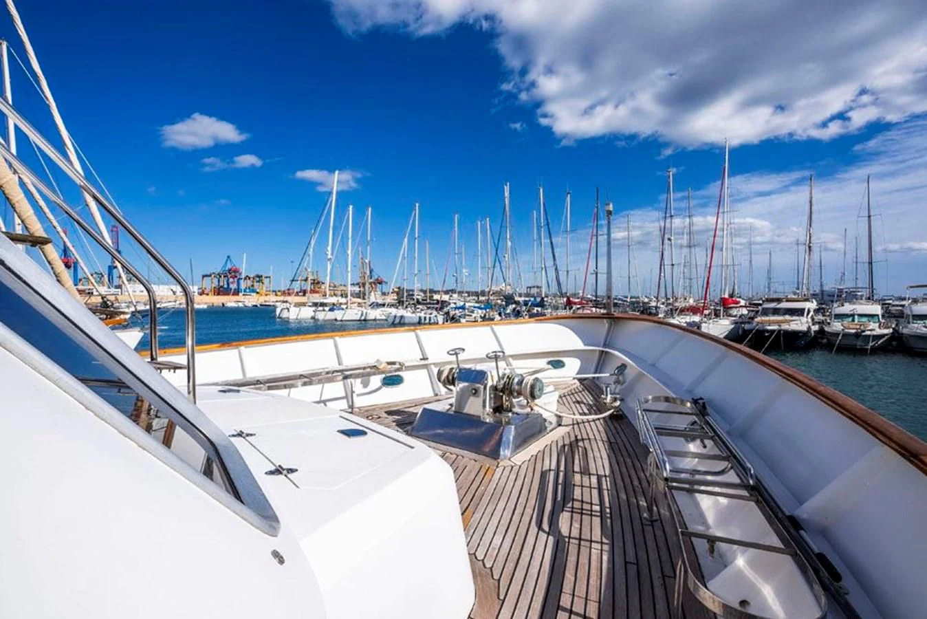 a dock with boats aboard MAXIME Yacht for Sale