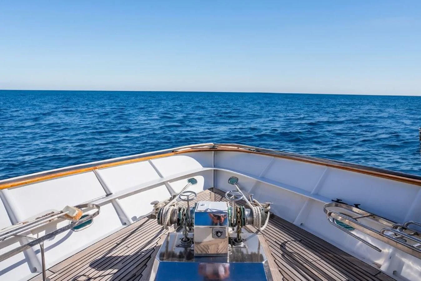 a boat on the water aboard MAXIME Yacht for Sale