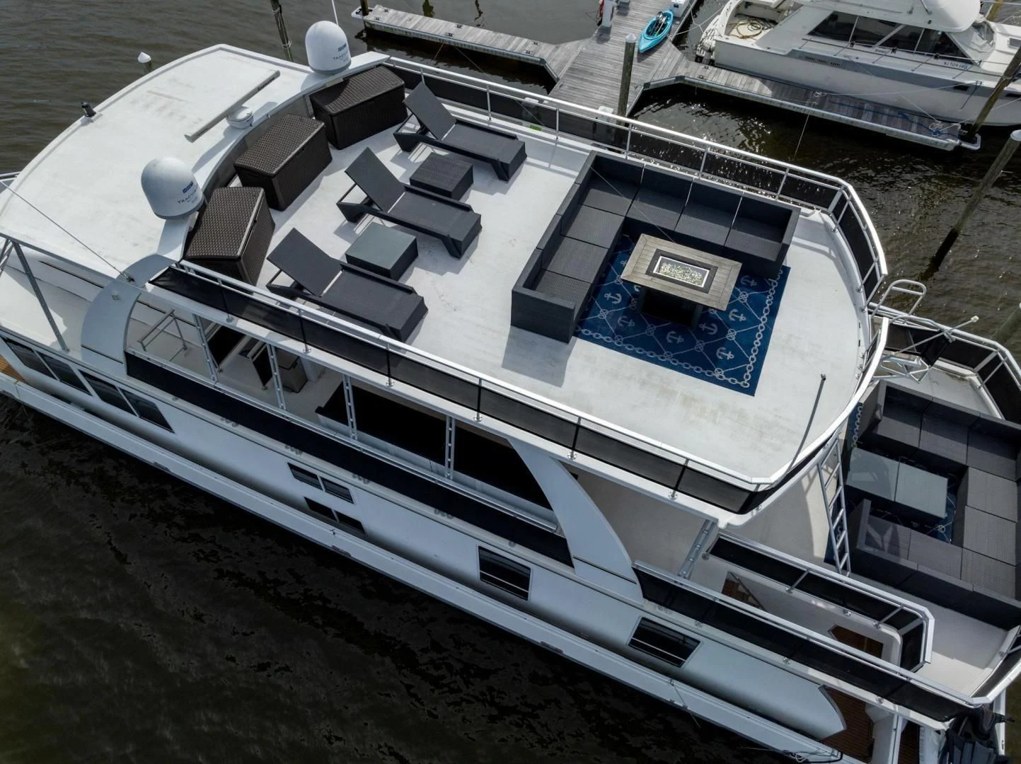 a large white boat aboard KNOT TIDE DOWN Yacht for Sale