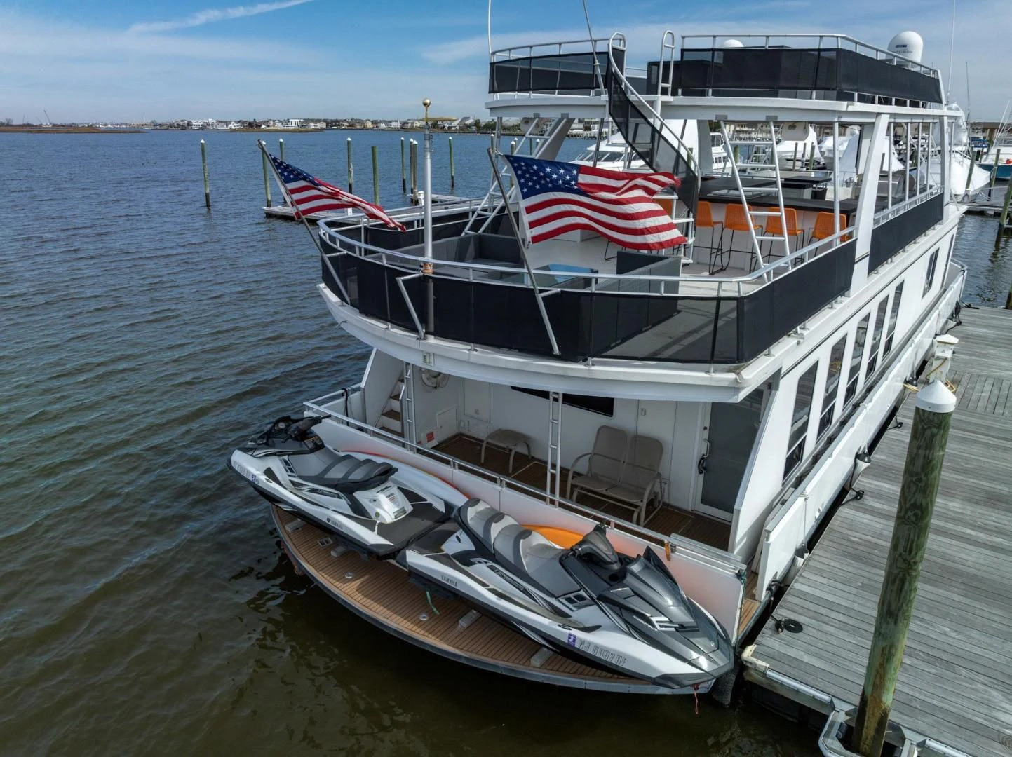 a boat on a dock aboard KNOT TIDE DOWN Yacht for Sale