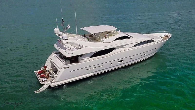 a white yacht in the ocean aboard NOAH'S Yacht for Sale