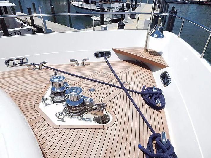 a table with a device on it aboard NOAH'S Yacht for Sale