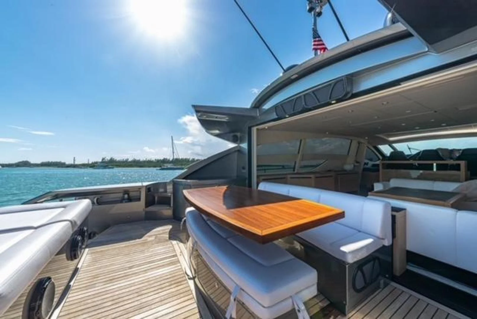 a boat on the water aboard RAW 2-HP Yacht for Sale