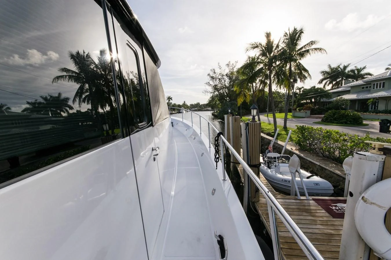 a boat on a deck aboard LIFE'S A JOURNEY Yacht for Sale