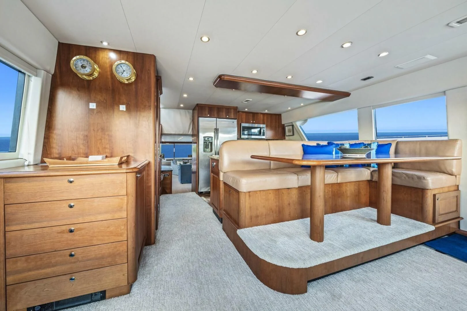 a room with a couch and a table aboard LIFE'S A JOURNEY Yacht for Sale