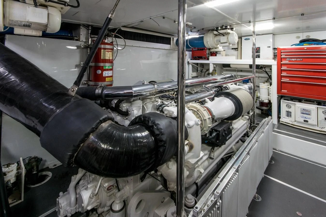 a room with machinery aboard LIFE'S A JOURNEY Yacht for Sale