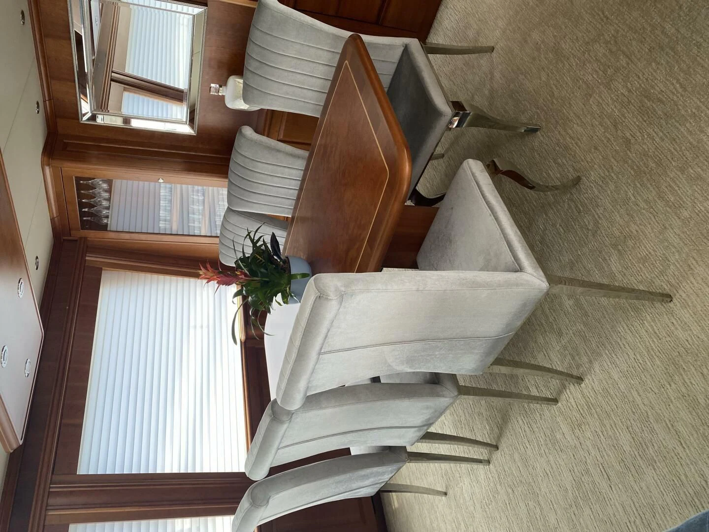 a chair with a white sheet and a white sheet on it aboard LIFE'S A JOURNEY Yacht for Sale