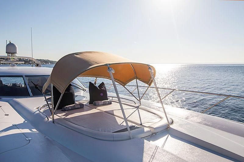a boat with a person inside aboard OSCAR Yacht for Sale