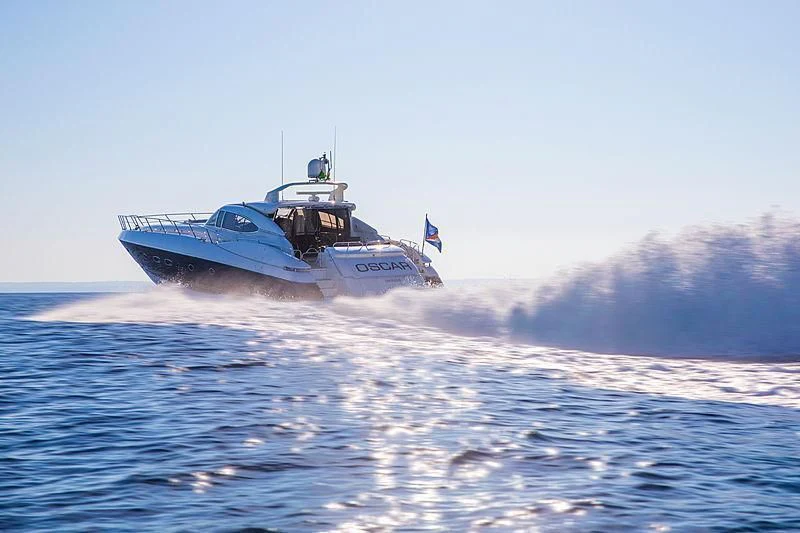 a boat in the water aboard OSCAR Yacht for Sale