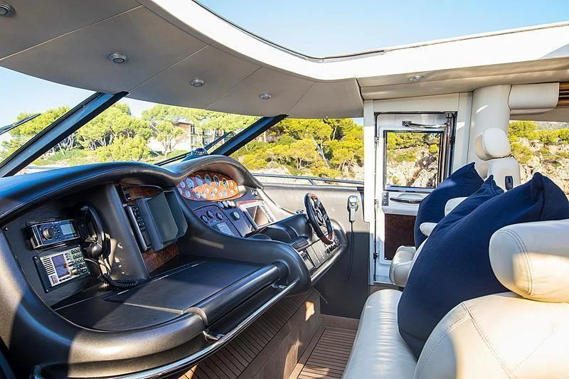 inside of a car aboard OSCAR Yacht for Sale