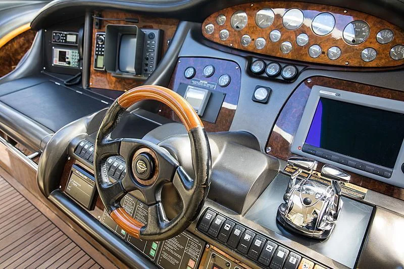 a close-up of a car aboard OSCAR Yacht for Sale