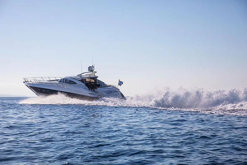a boat on the water aboard OSCAR Yacht for Sale
