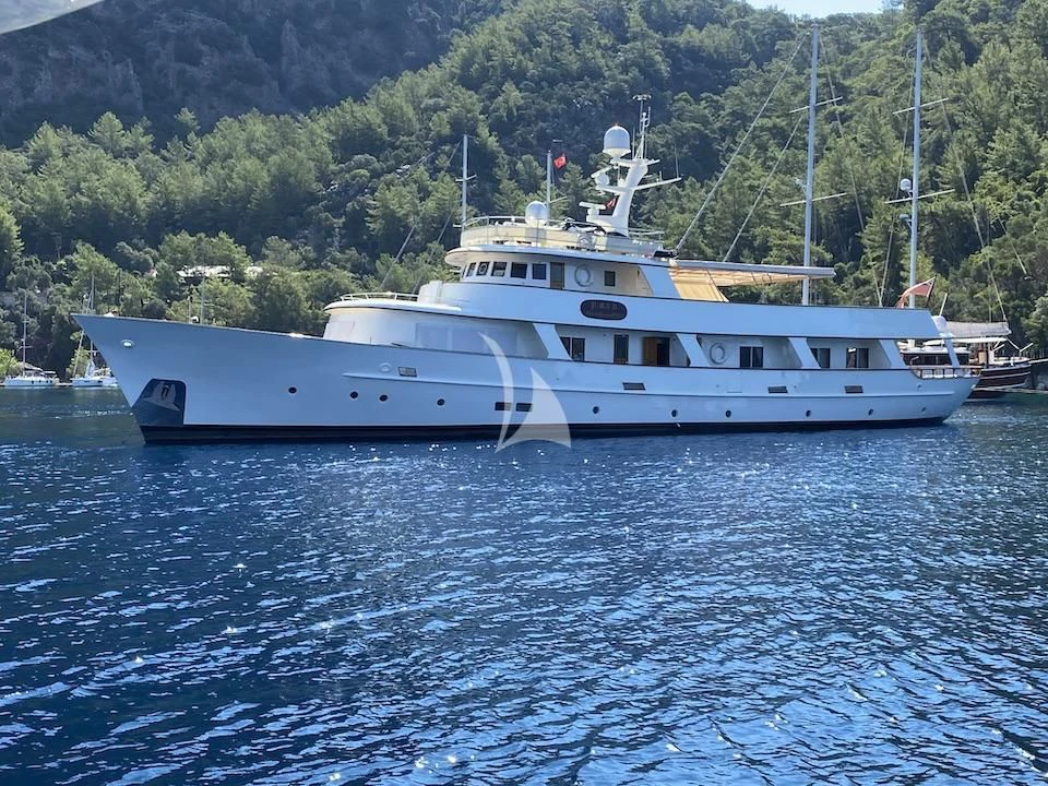a boat on the water aboard JURA II Yacht for Sale