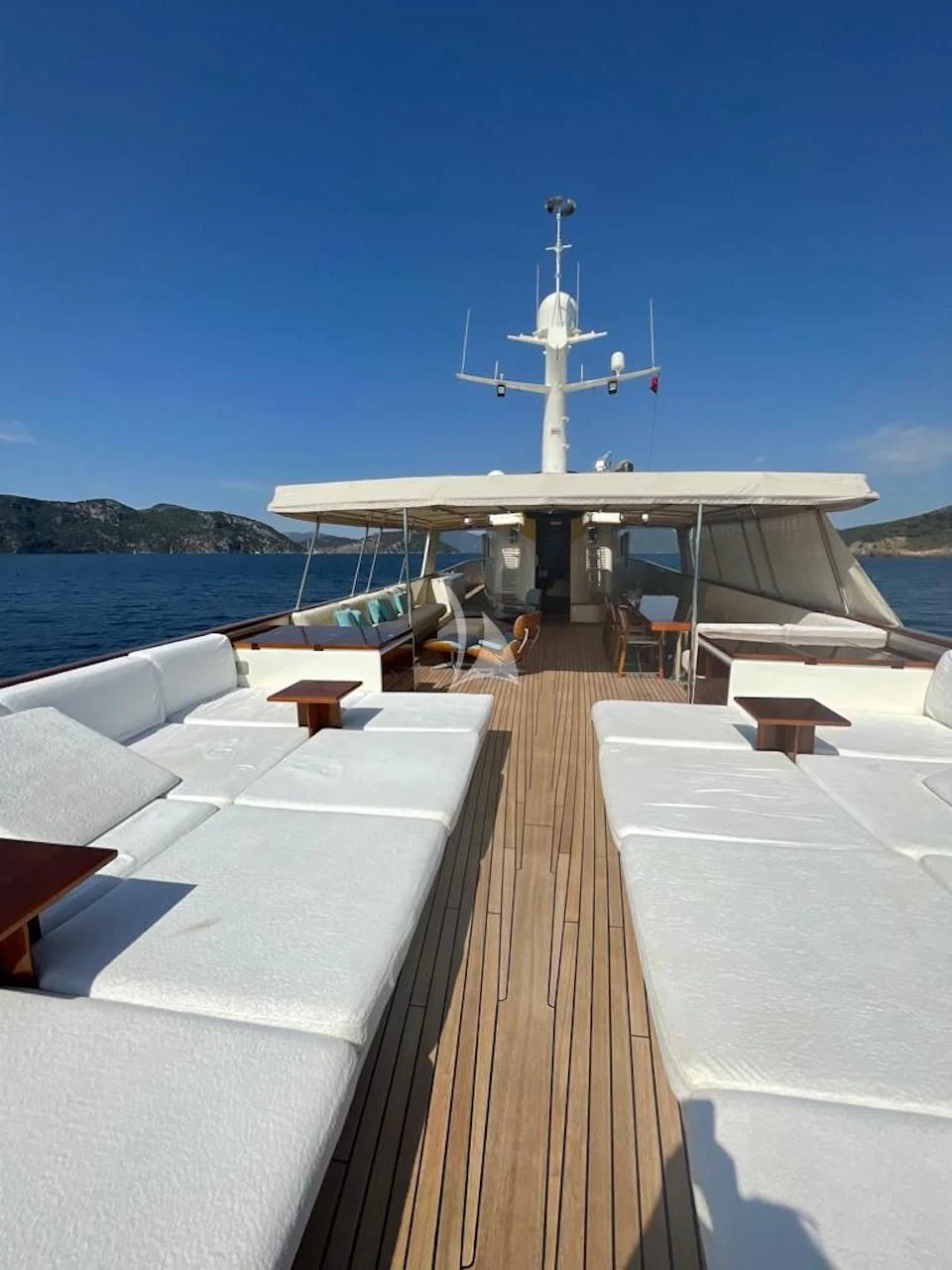 a boat on a dock aboard JURA II Yacht for Sale