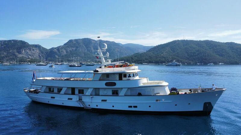 a boat in the water aboard JURA II Yacht for Sale