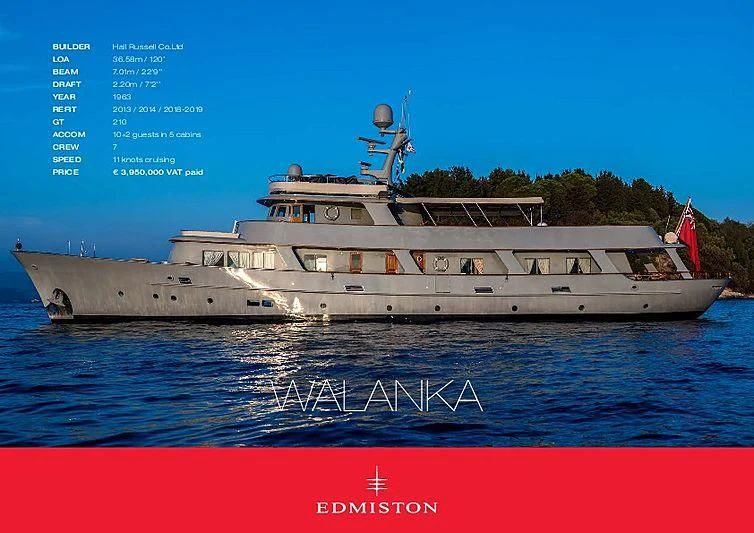 a large ship in the water aboard JURA II Yacht for Sale