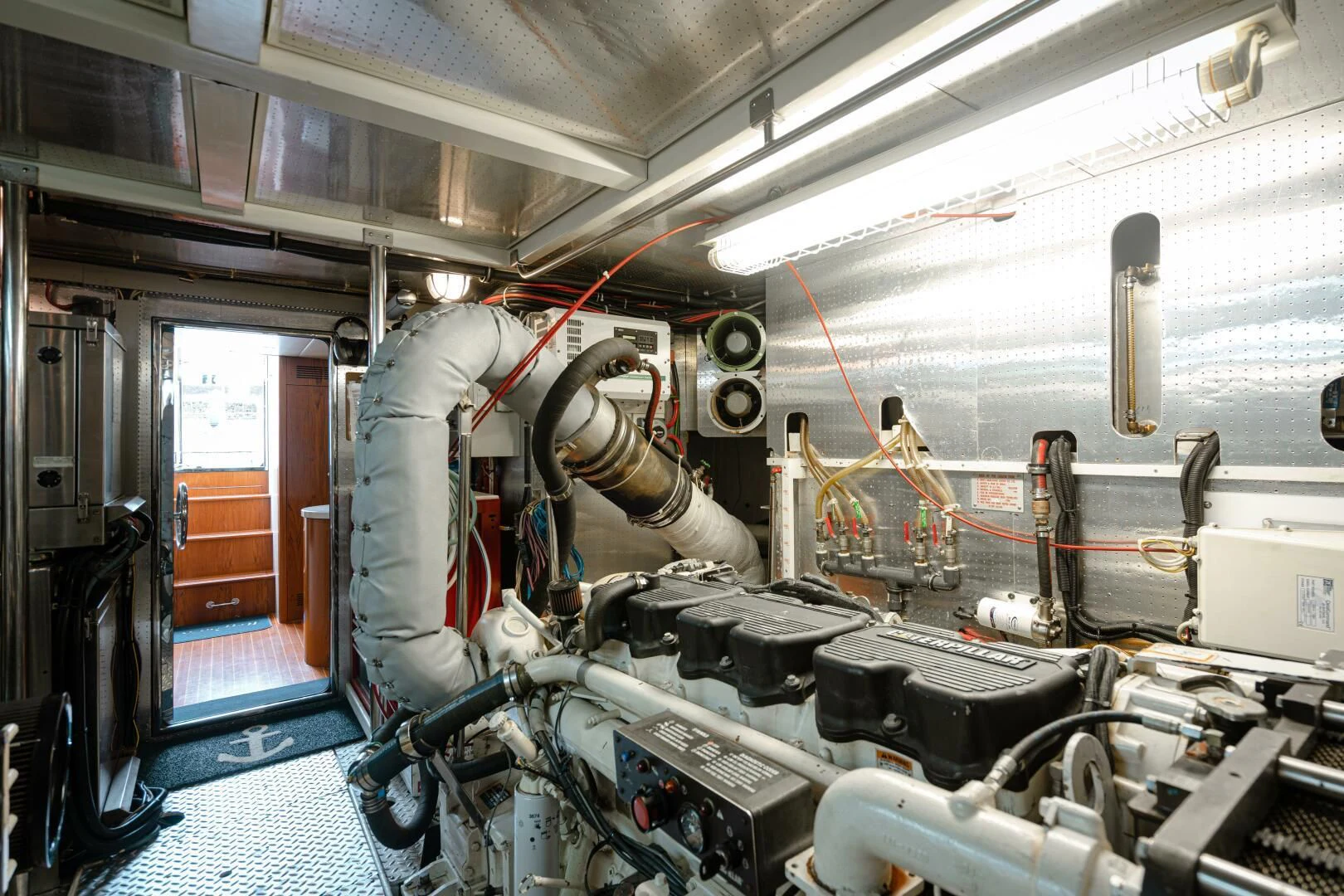 a room with machinery aboard HAPPINESS II Yacht for Sale