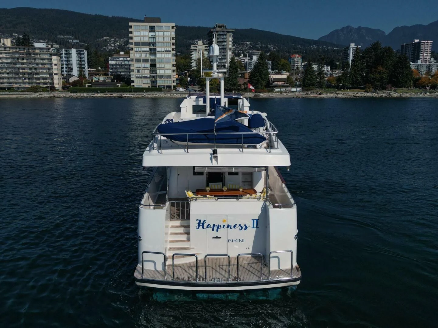 a boat in the water aboard HAPPINESS II Yacht for Sale