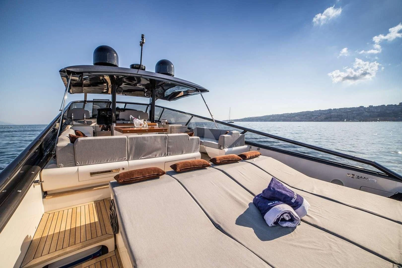 a boat on the water aboard BLUE MAMBA Yacht for Sale