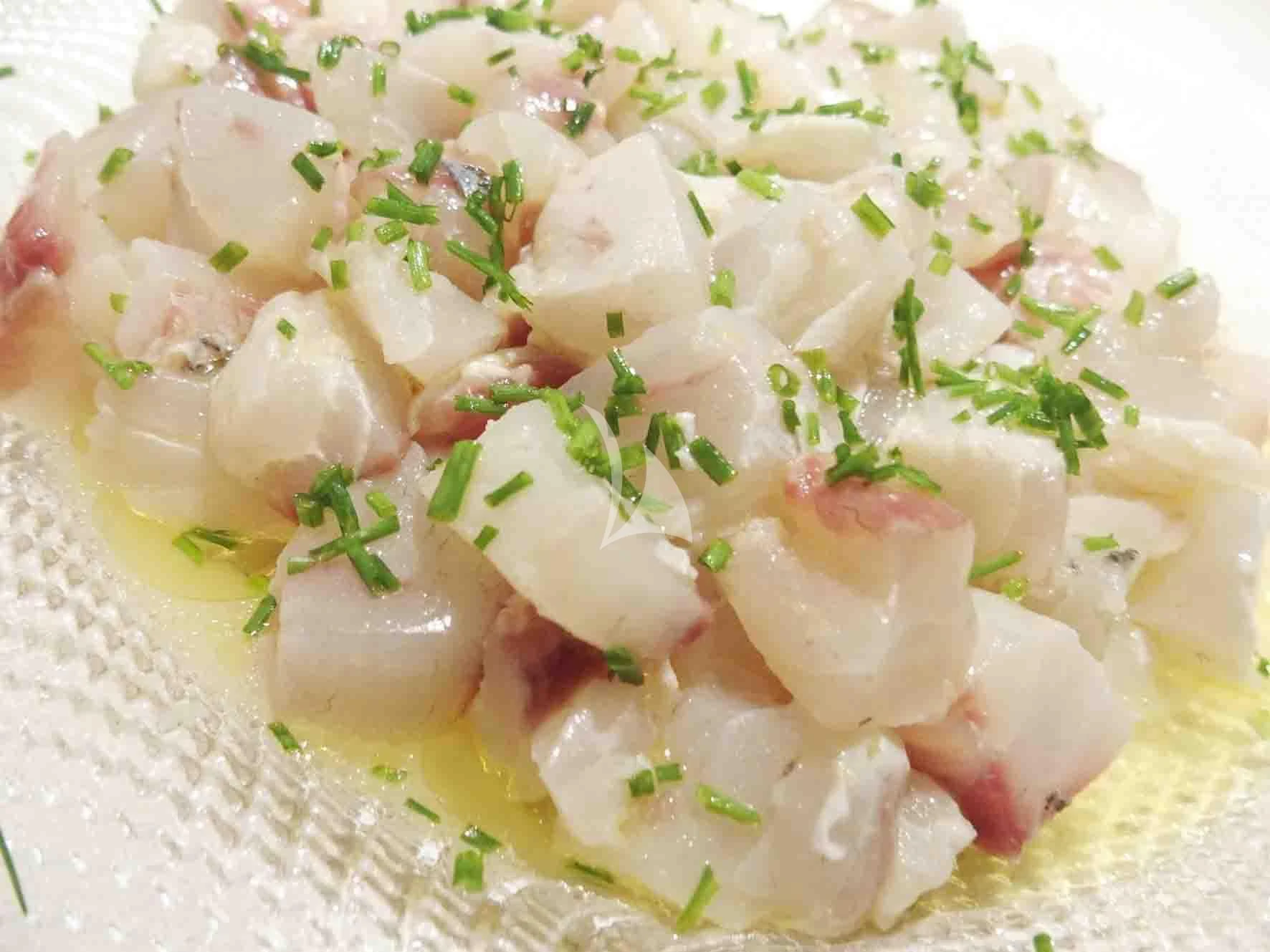 a plate of food aboard BLUE MAMBA Yacht for Sale