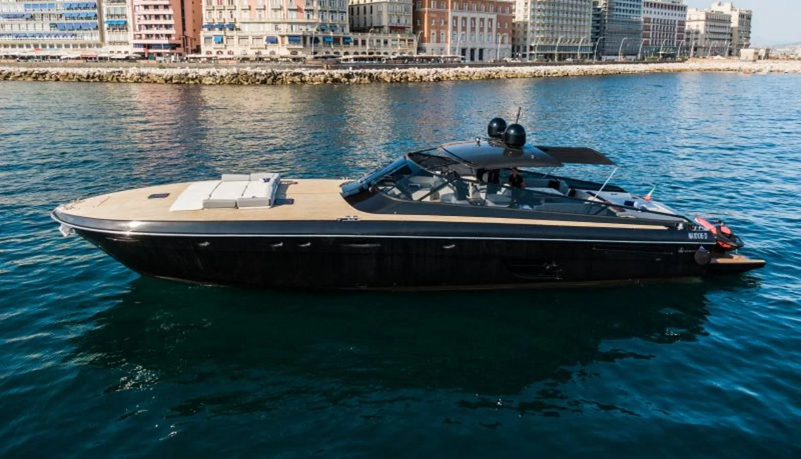 a boat on the water aboard BLUE MAMBA Yacht for Sale