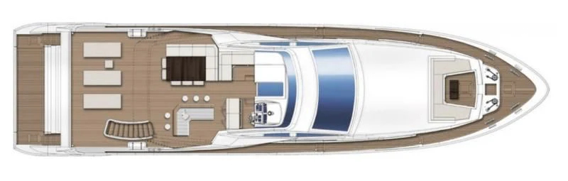 a model of a building aboard SILVIA Yacht for Sale