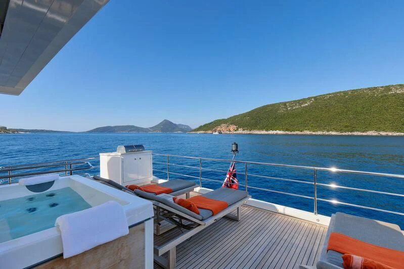 a boat on the water aboard SILVIA Yacht for Sale