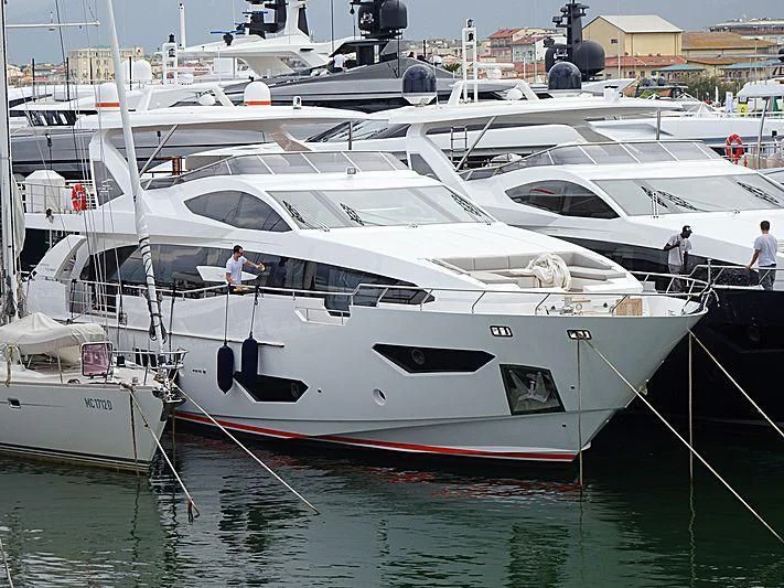 a boat in the water aboard SILVIA Yacht for Sale