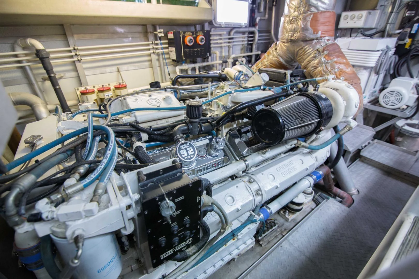a machine with wires aboard MALDAU Yacht for Sale