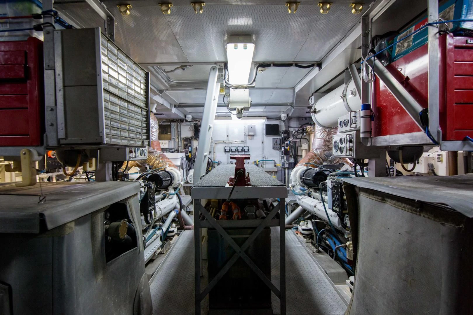 a room with machinery aboard MALDAU Yacht for Sale