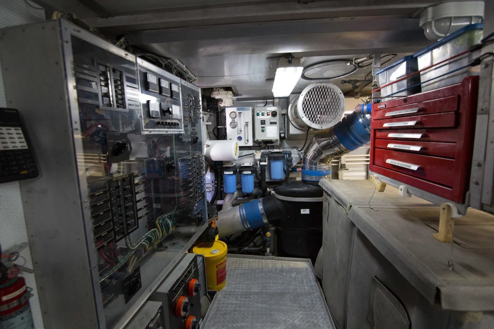 a room with machinery and equipment aboard MALDAU Yacht for Sale