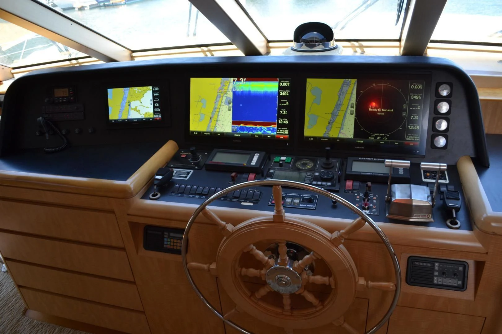 inside of a car aboard MALDAU Yacht for Sale