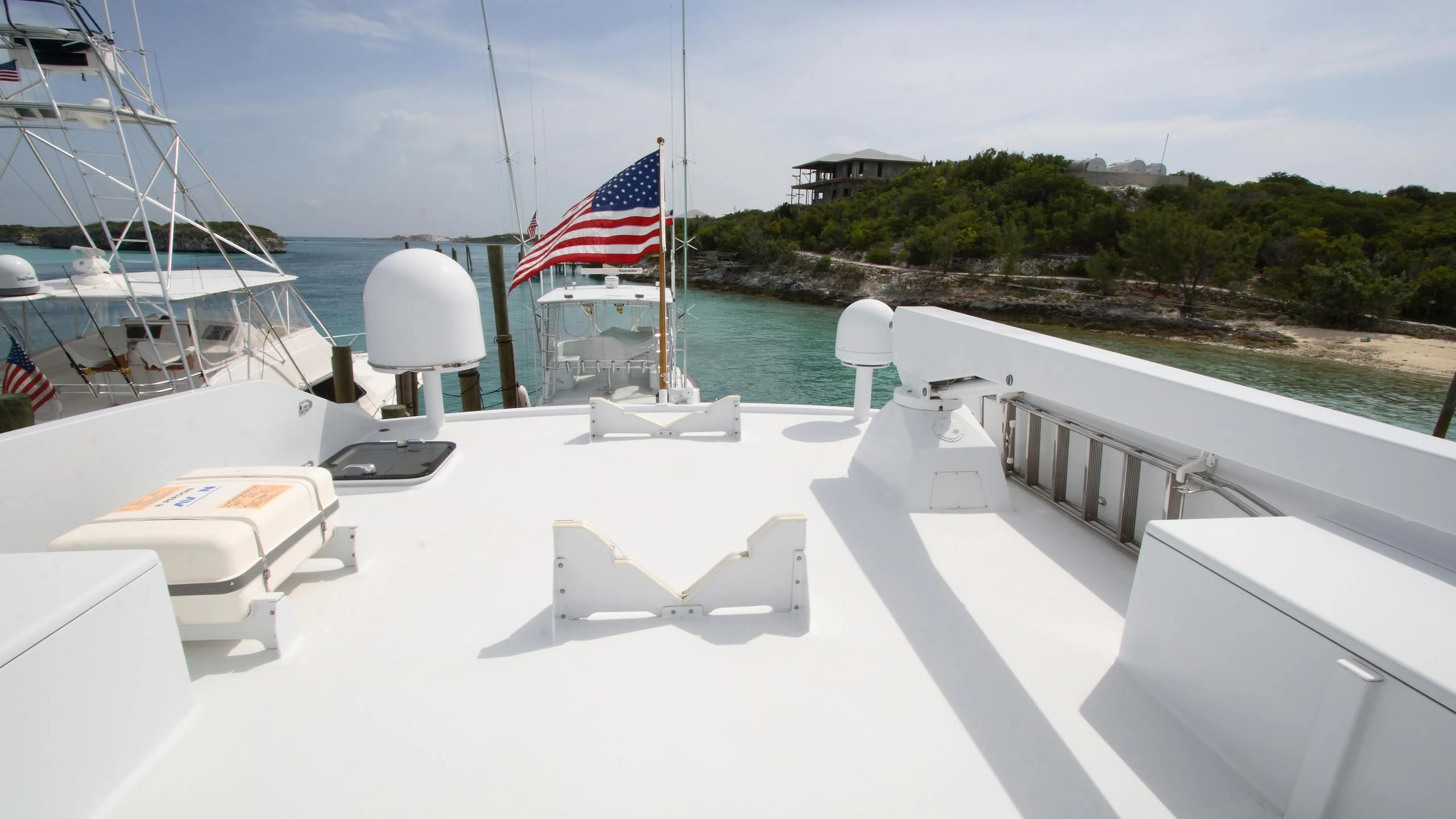 a flag on a boat aboard MALDAU Yacht for Sale