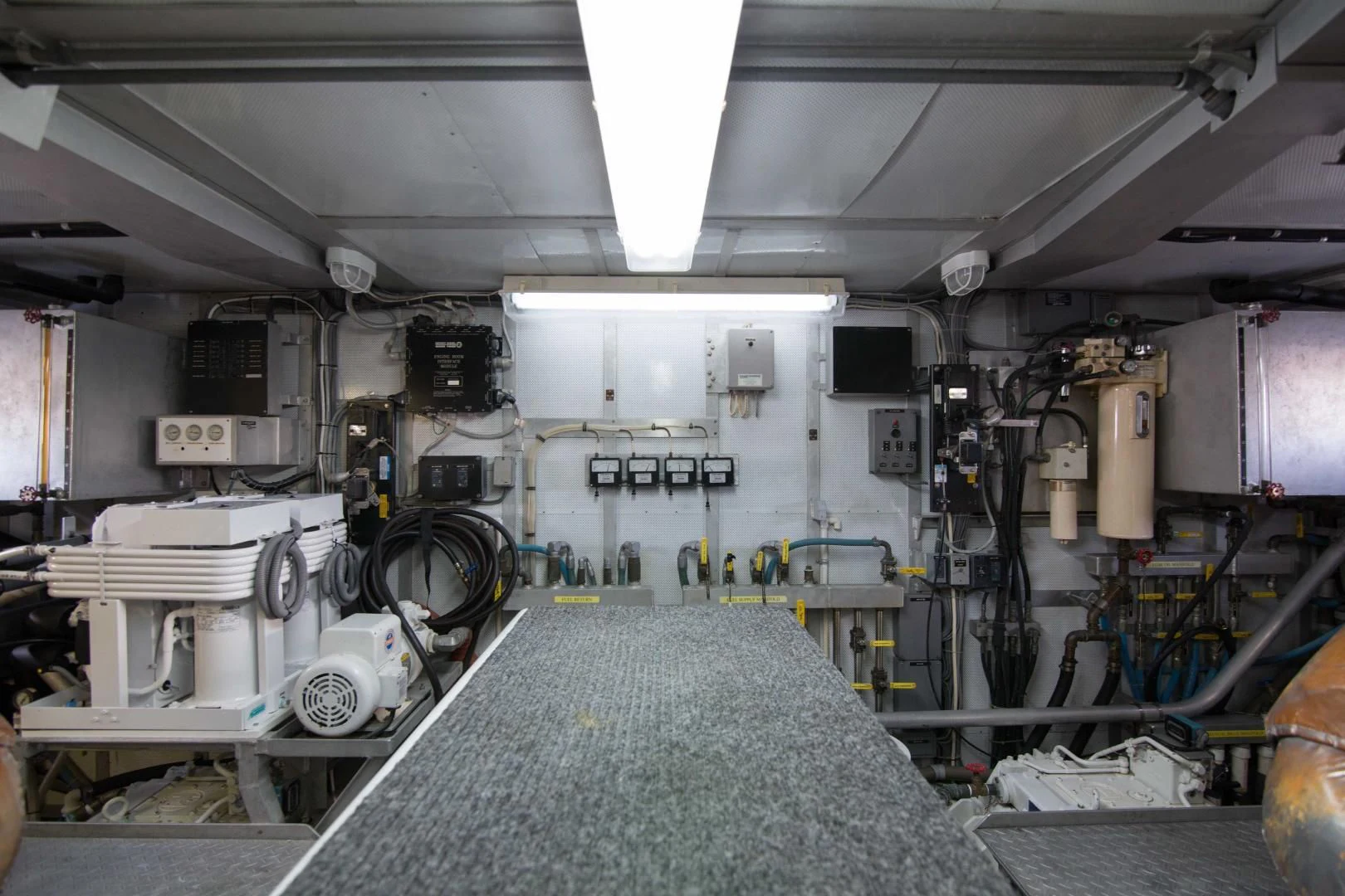 a room with machinery aboard MALDAU Yacht for Sale