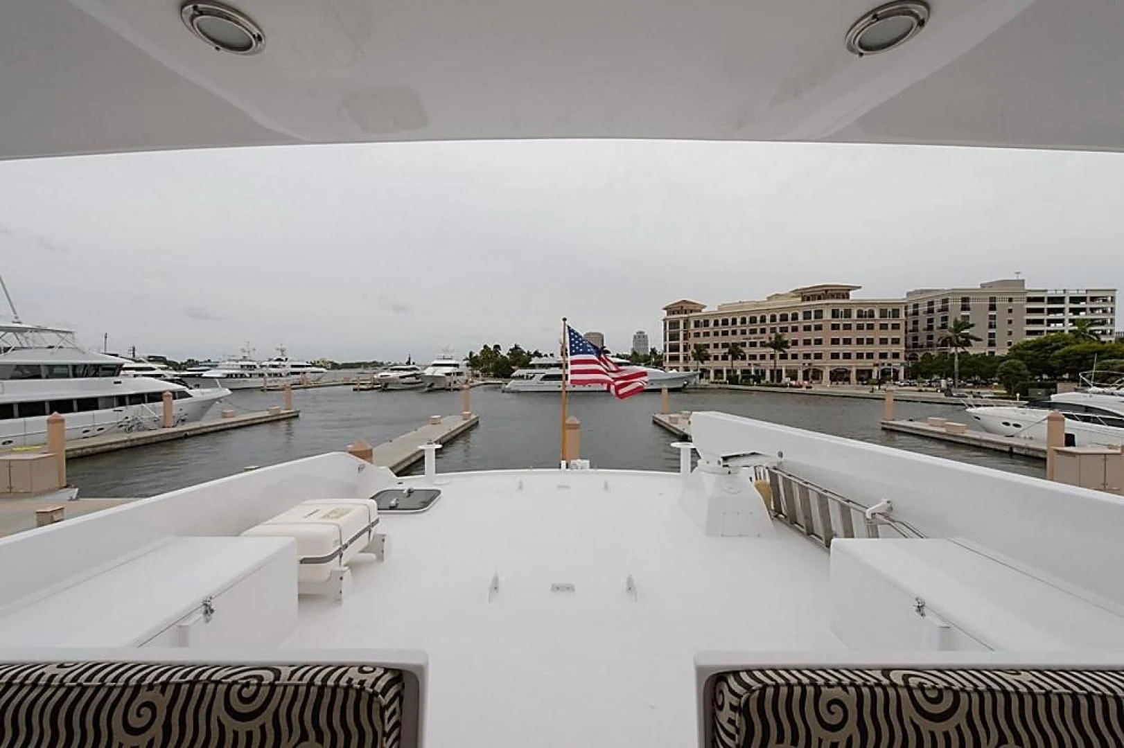 a view of a city from a rooftop aboard MALDAU Yacht for Sale