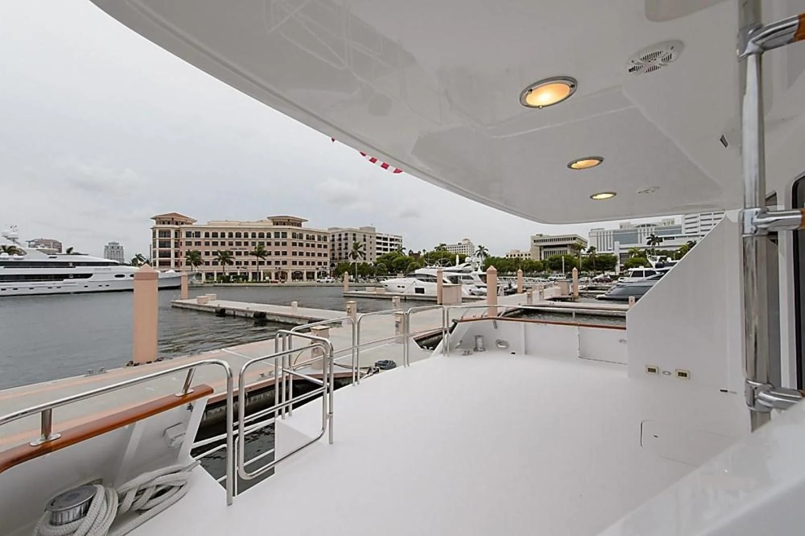 a large white boat in a large body of water aboard MALDAU Yacht for Sale