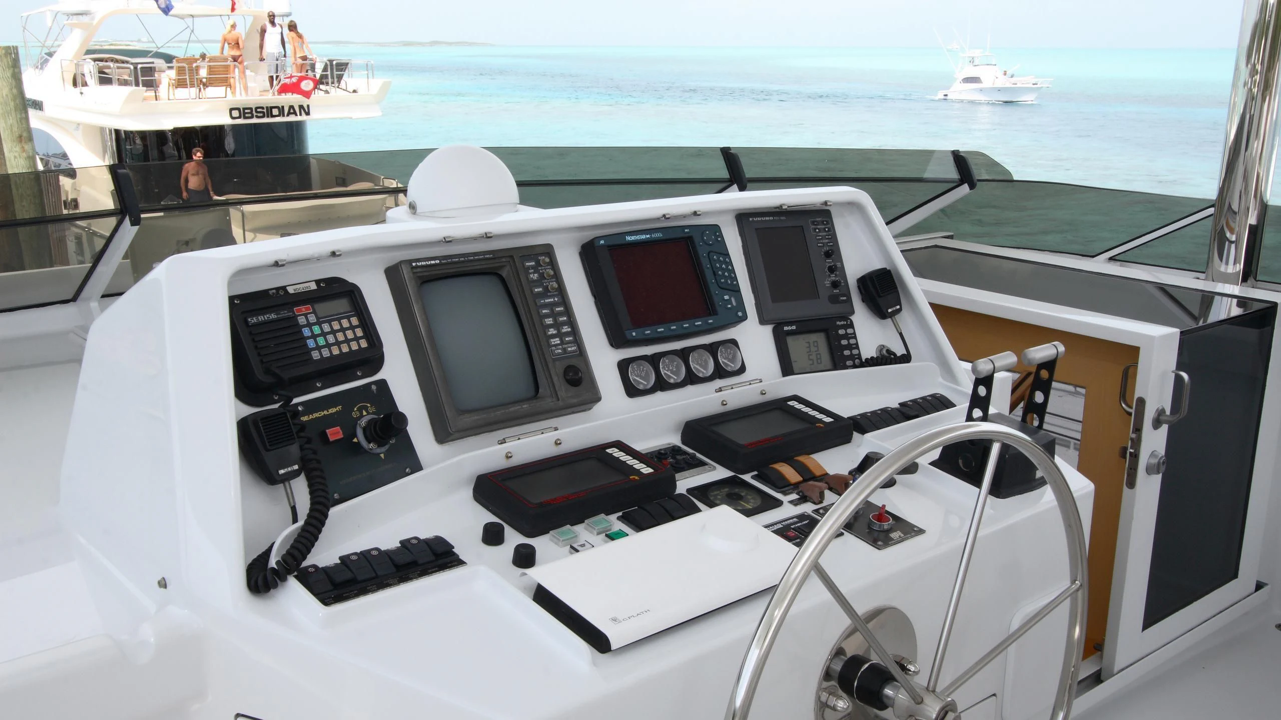 a cockpit of a plane aboard MALDAU Yacht for Sale