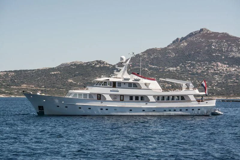 a boat in the water aboard SIDARTA Yacht for Sale