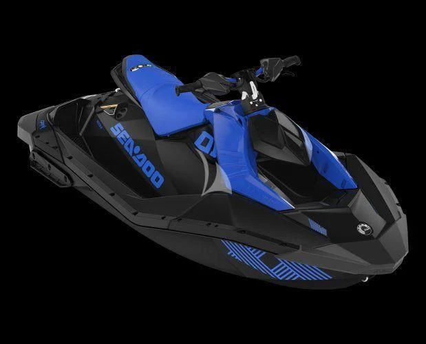 a blue and silver race car aboard ENDEAVOUR 2 Yacht for Sale