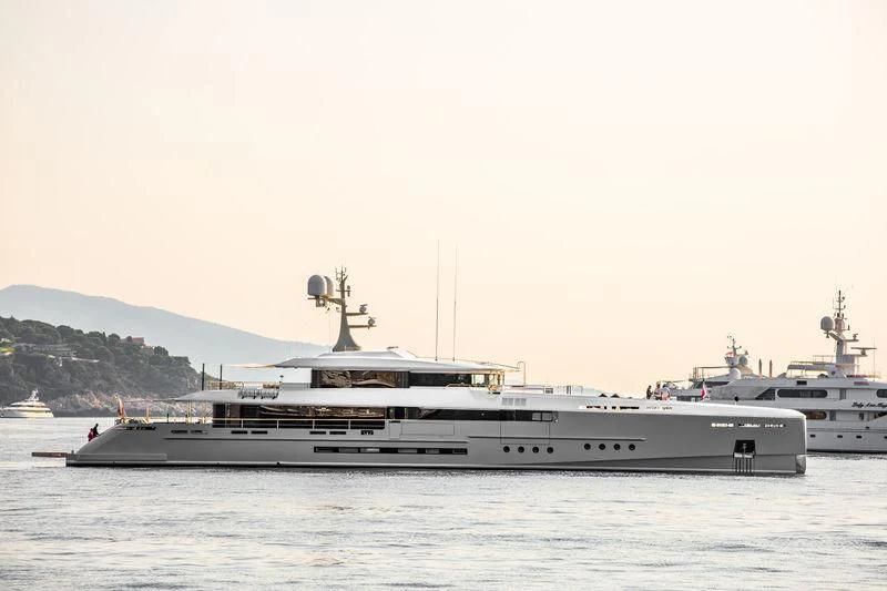a large boat in the water aboard ENDEAVOUR 2 Yacht for Sale