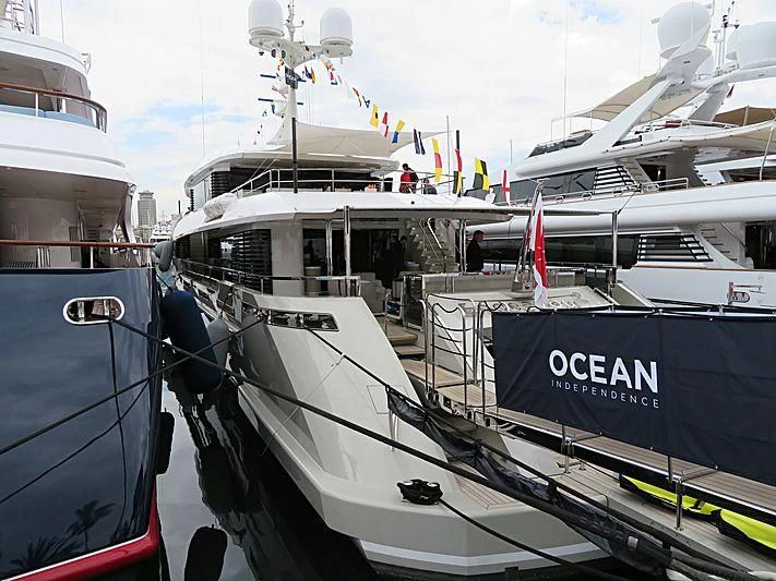 several boats docked at a pier aboard ENDEAVOUR 2 Yacht for Sale