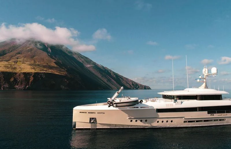 a white yacht in the water aboard ENDEAVOUR 2 Yacht for Sale