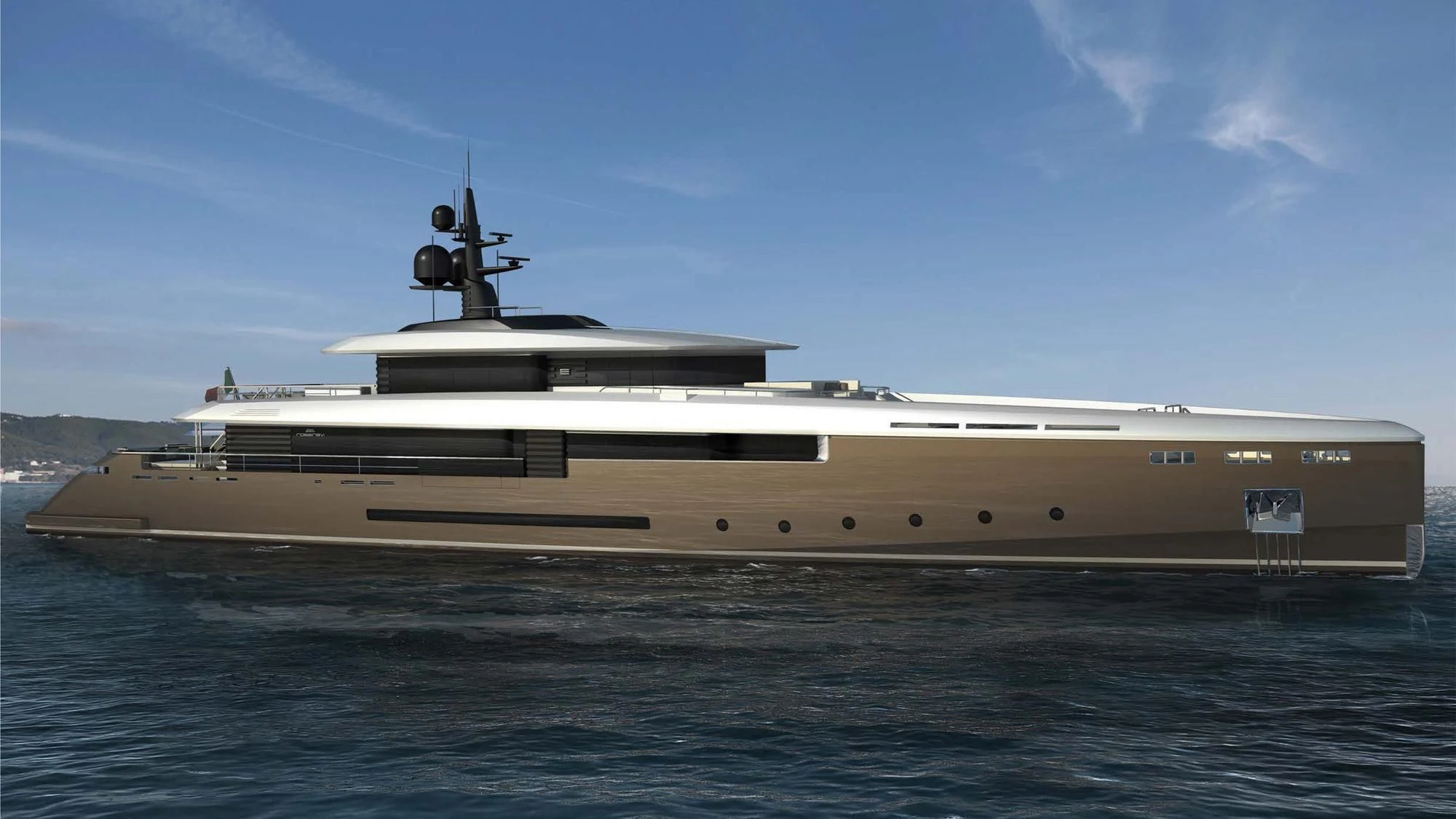 a large ship in the water aboard ENDEAVOUR 2 Yacht for Sale