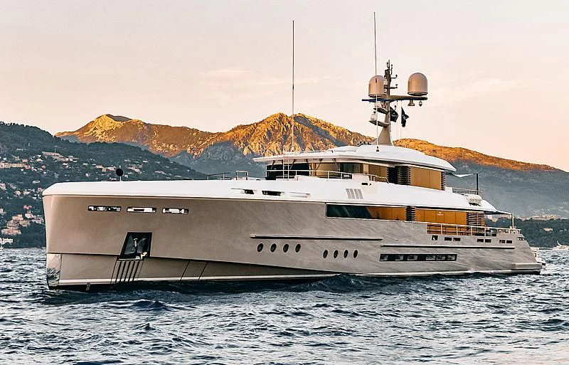a large white ship in the water aboard ENDEAVOUR 2 Yacht for Sale