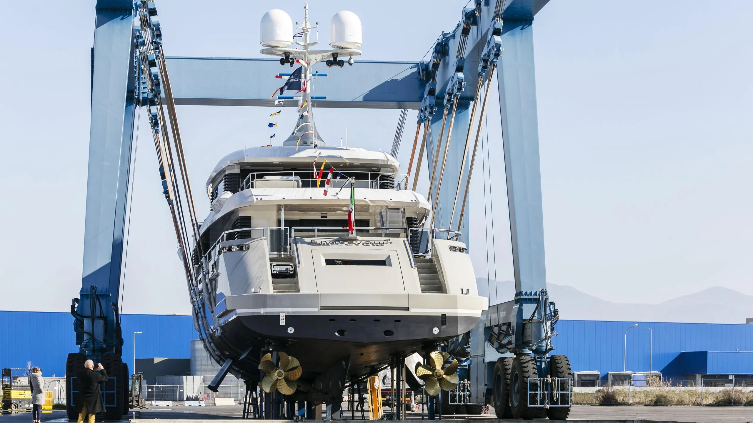 a large white boat aboard ENDEAVOUR 2 Yacht for Sale